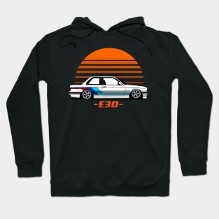 bmw e30 white Hoodie